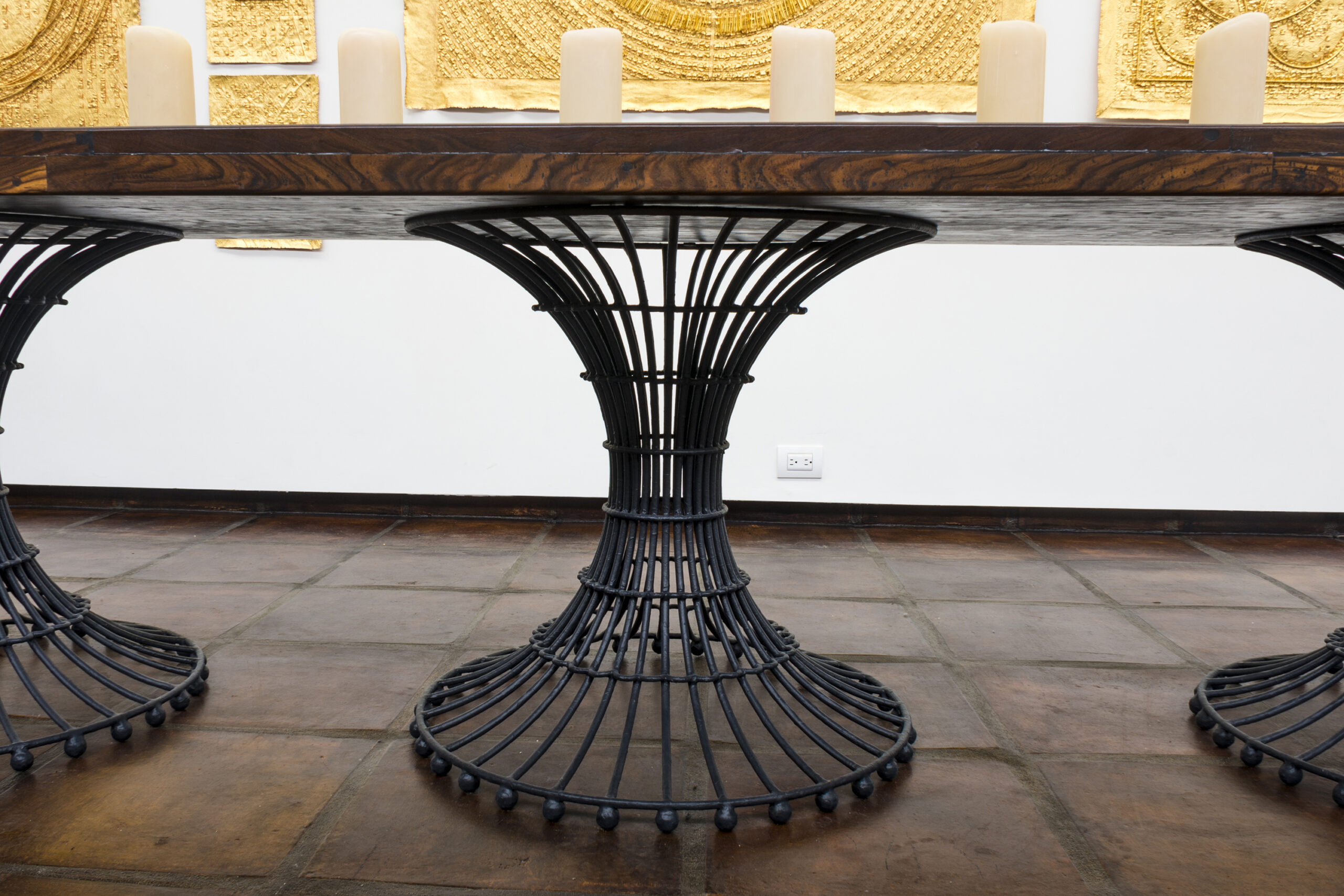 CUSTOM Gilded Cage Dining Table_Coal and COM Top_JCS6133