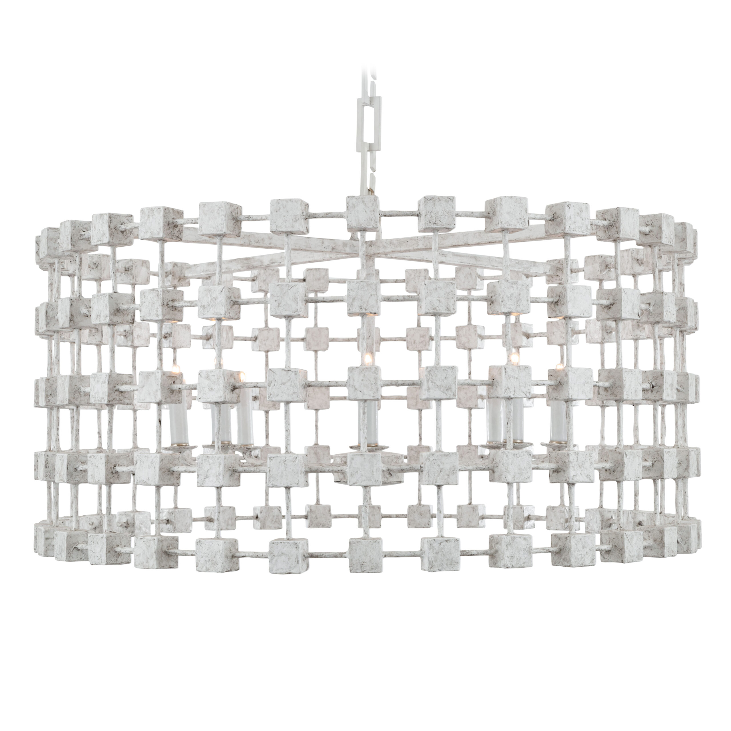 Constellation Single Tier Round Chandelier_Gesso_JCS00106-17_clip