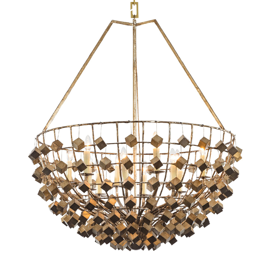 Custom Cairo Chandelier with Dangling Cubic Drops