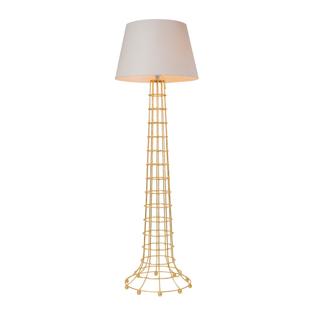 Gilded Cage Floor Lamp in Midas Gold