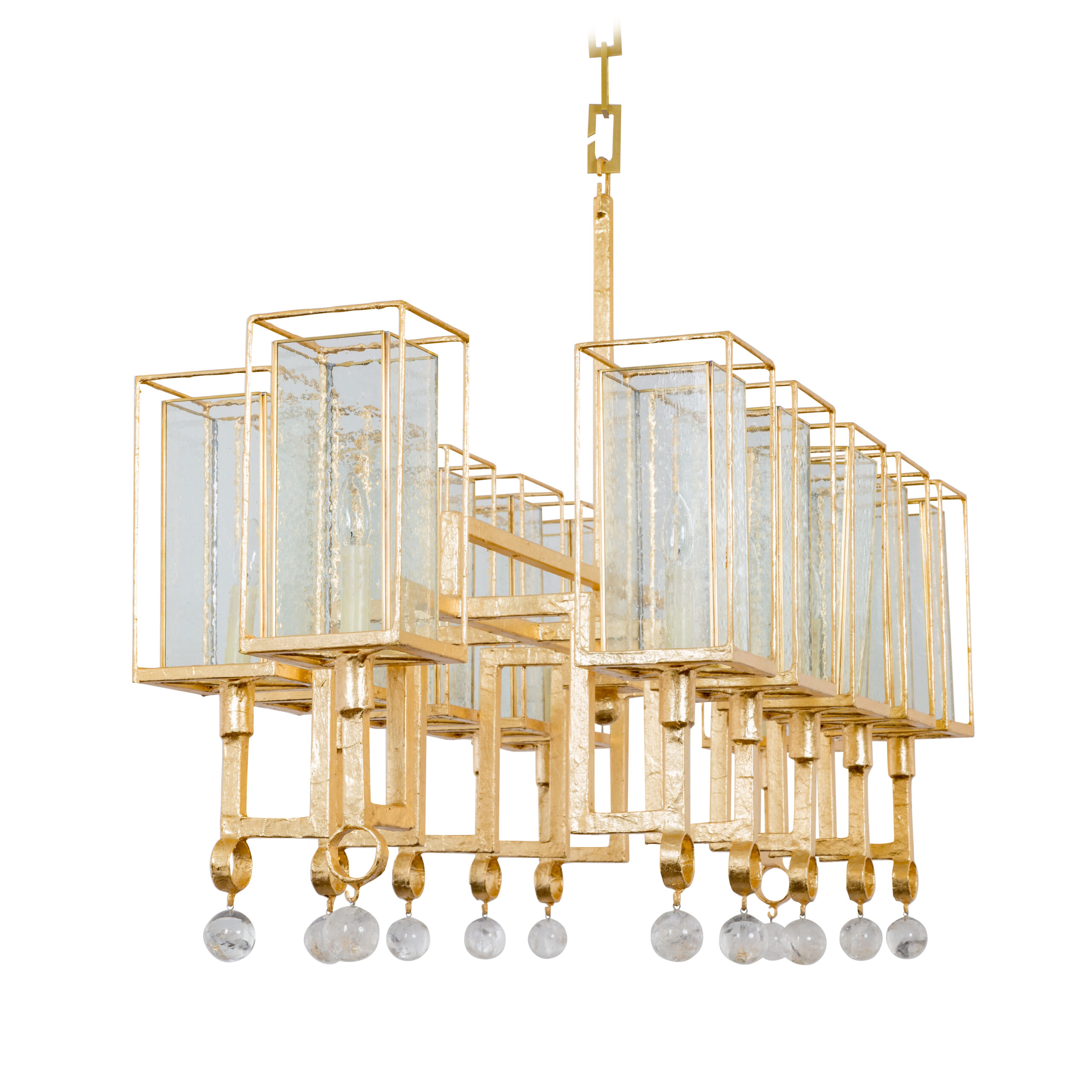 Ziggurat Trestle Chandelier_Midas Gold_Rock Crystal_JCS00035-121_clip