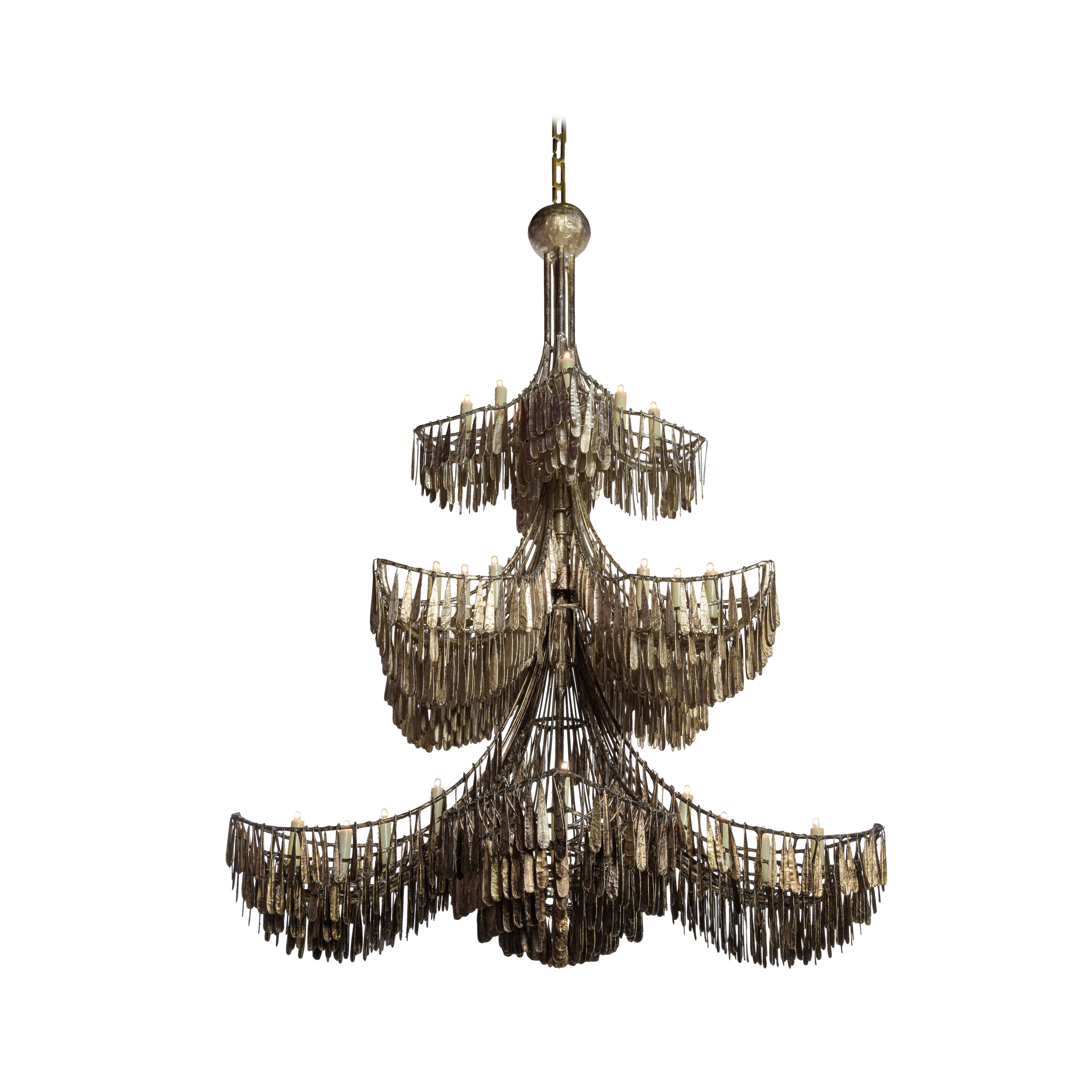 Fleur Three Tier Chandelier_Argento Ombre_JCS00178-7_clip