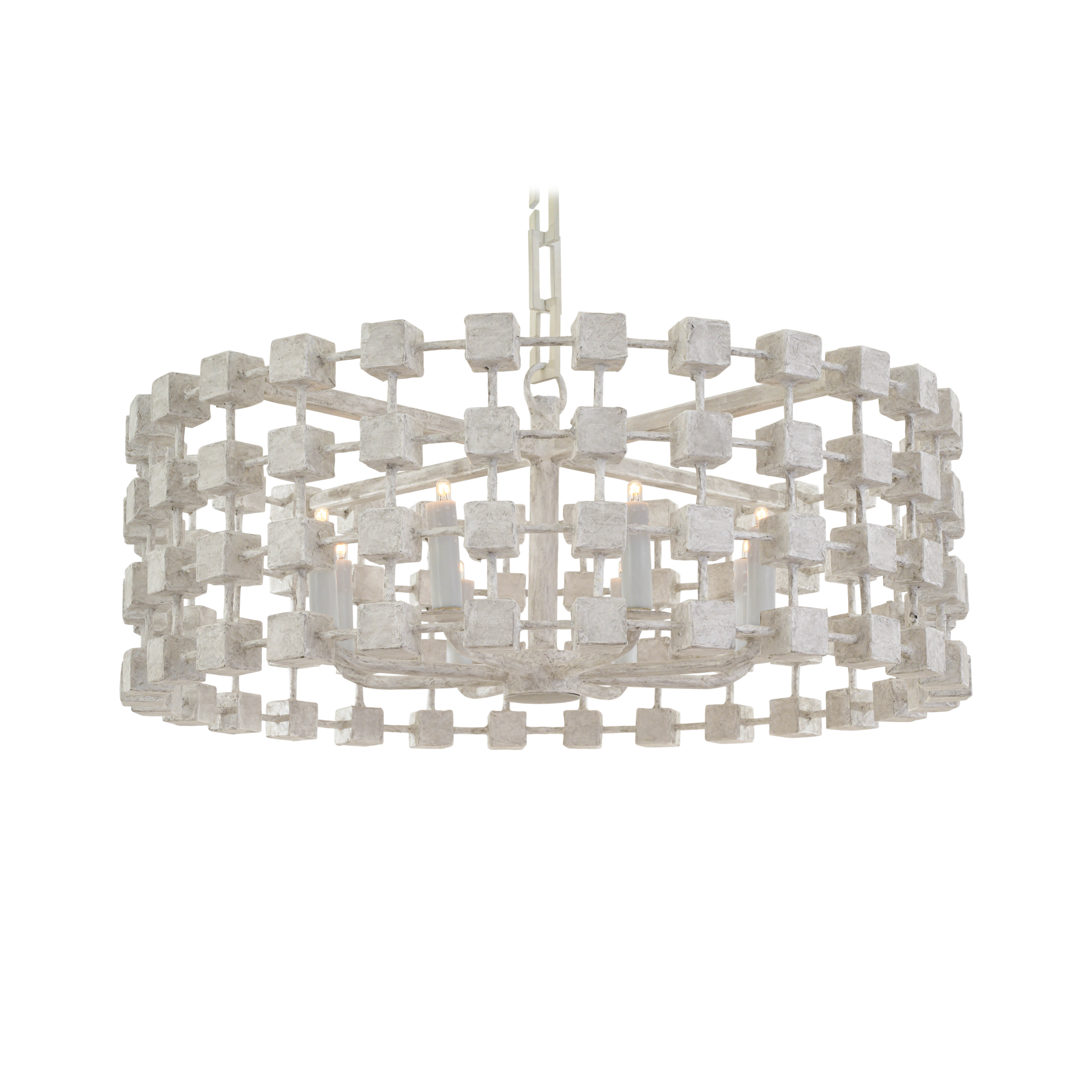 Constellation Short Drop Chandelier_Antique Gesso_JCS00182-48_clip