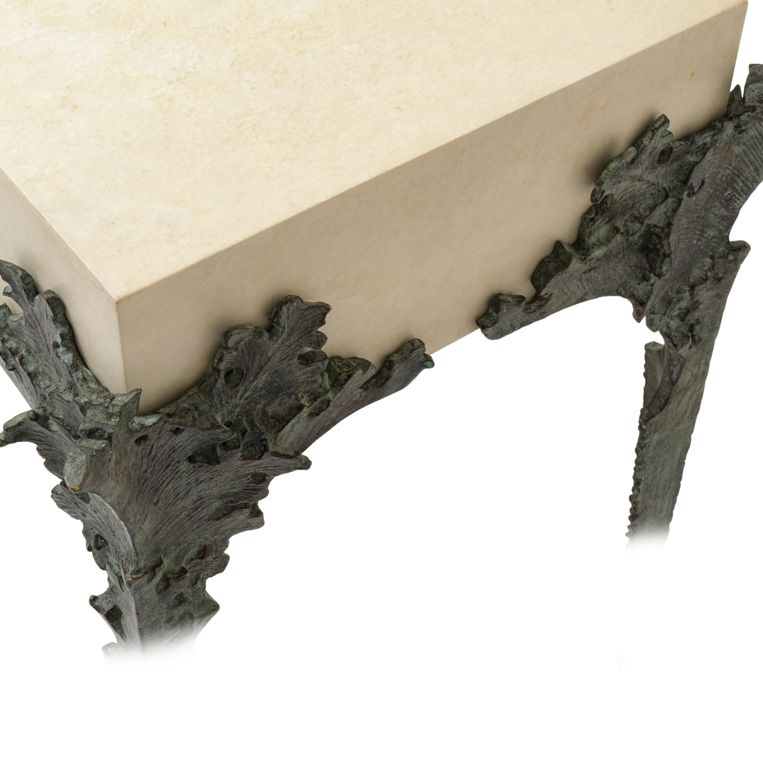 CUSTOM Acanthus Major Desk_Papel Amate White_Verdegris Bronze_JCS00182-64_thumb