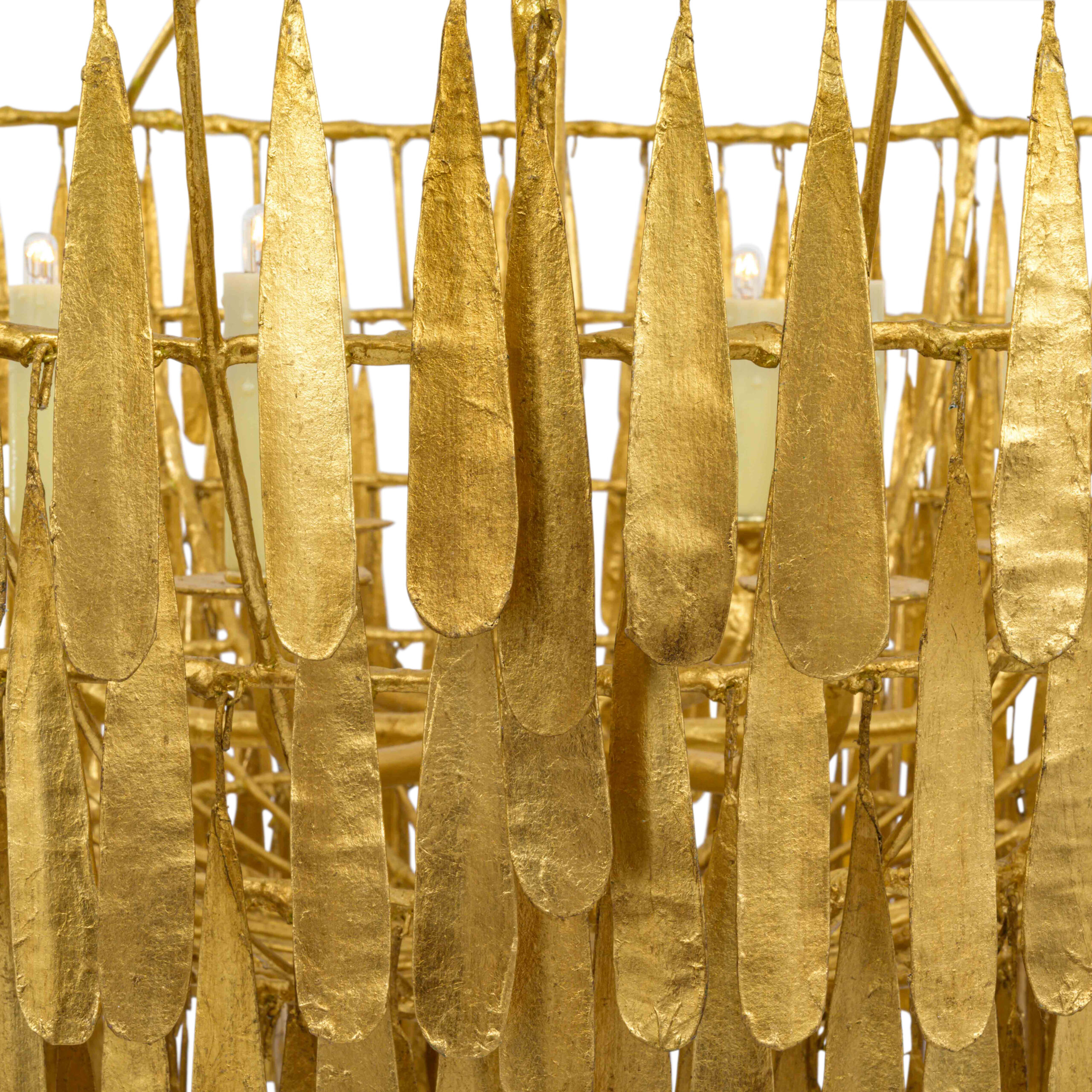 Gilded Cage Large Chandelier_Condensed Drops_Aged Gold_JCS00173-26_clip