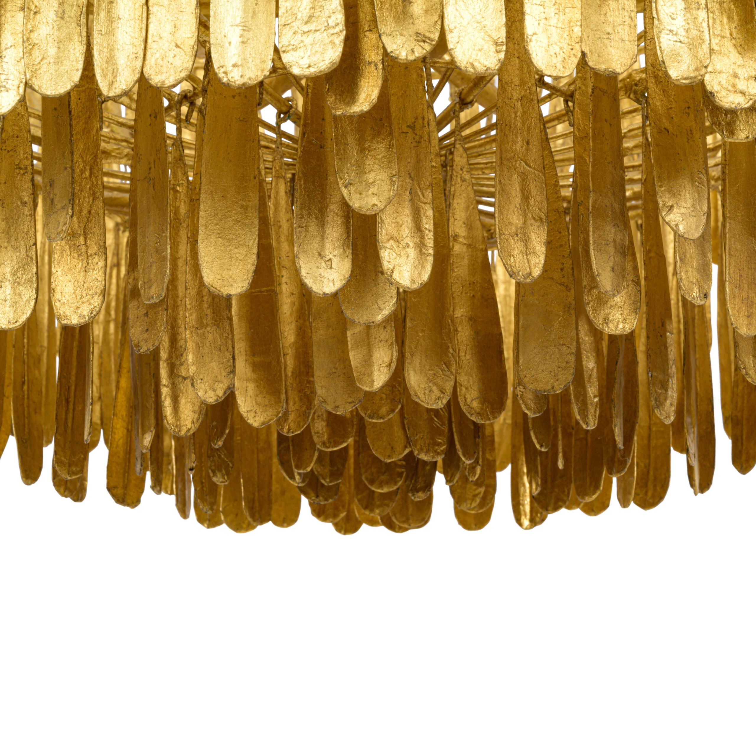 Gilded Cage Large Chandelier_Condensed Drops_Aged Gold_JCS00173-28_clip