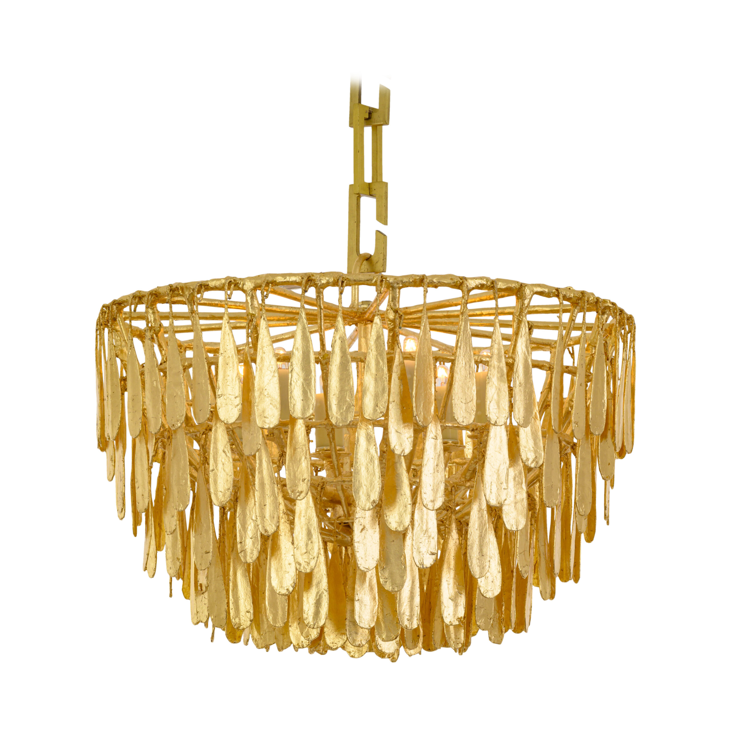 Gilded Cage Medium Short Drop Chandelier_Aged Gold_JCS00161-88_clip